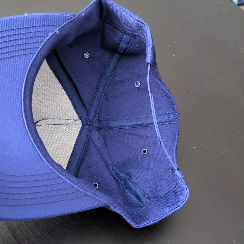 Vintage K-Products Snapback Hat Just‎ Dual It Blue OSFM Iowa USA Made